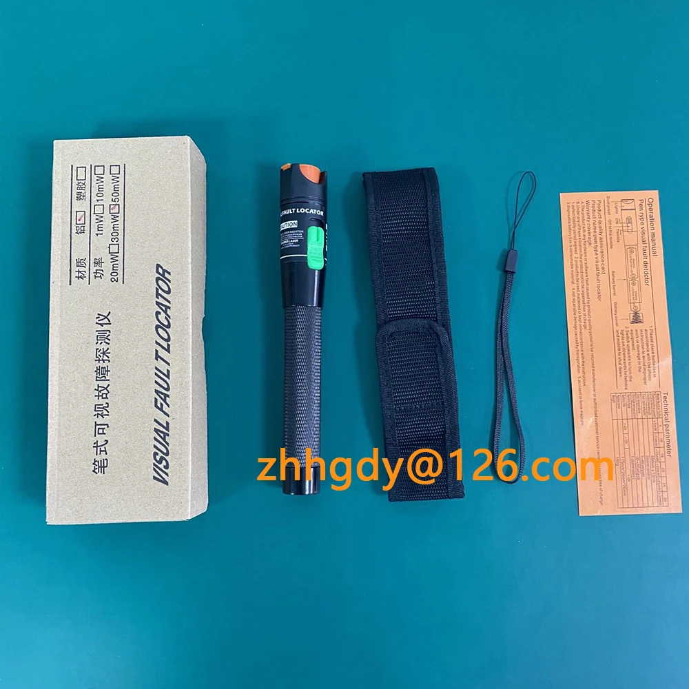 30KM VFL  Light Pen Optic Light Source Fiber Cable Tester 30mW Visual Fault Locator 650+10nm Wavelength FC,SC,ST Universal