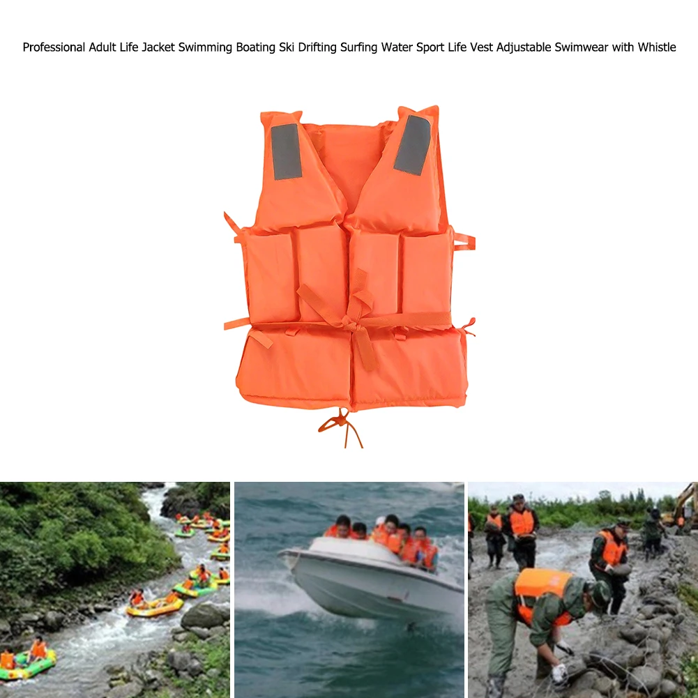 

Swimming Life Jacket Survival Suit Water Buoyancy Jacket for Adult with Whistle Water Sports Survival for Kayaking Boating