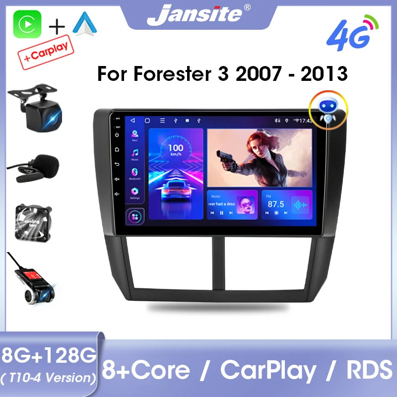 

Радиоприемник Jansite 2Din, Android 11, для автомобиля Субару форестер 3 SH, 2007-2013, мультимедийный видеоплеер, GPS, Carplay, DVD, стерео, RDS, DSP
