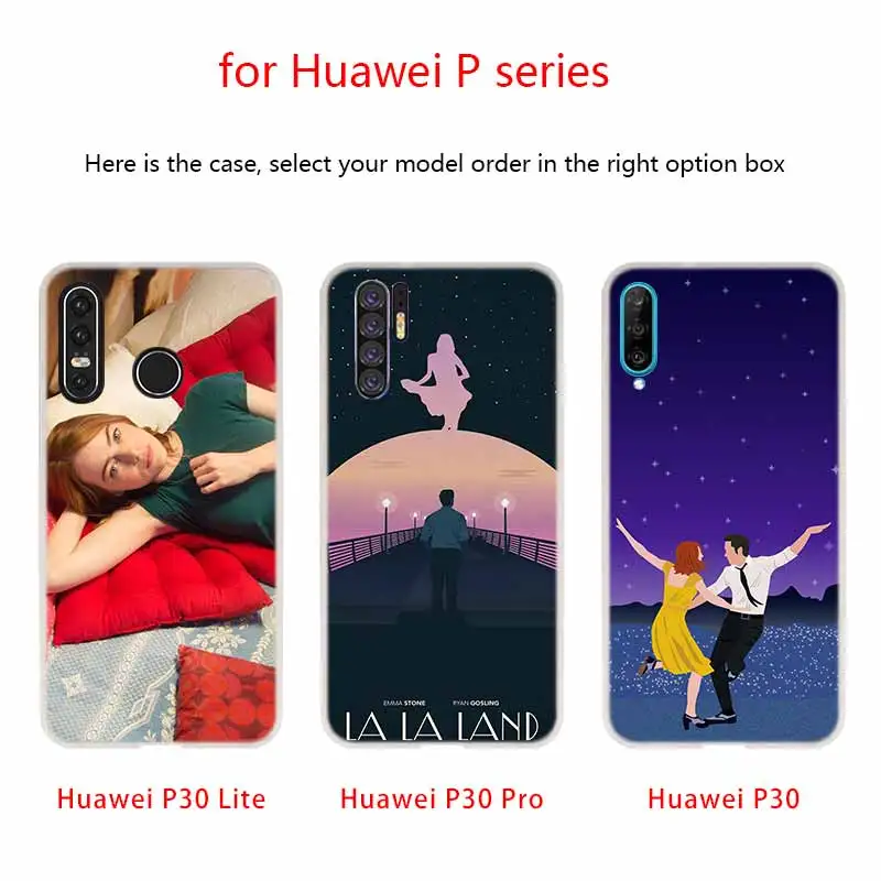 Silicone Soft Case For Huawei P50 P40 P30 P20 Pro Lite E P10 P Smart Z 2021 2019 2020 Cover La La Land Emma Stone Ryan Gosling images - 6