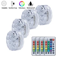 updated submersible led lights with remote underwater pool lights ip68 28key 10 led bright lamp rgb for fish pondpoolaquarium