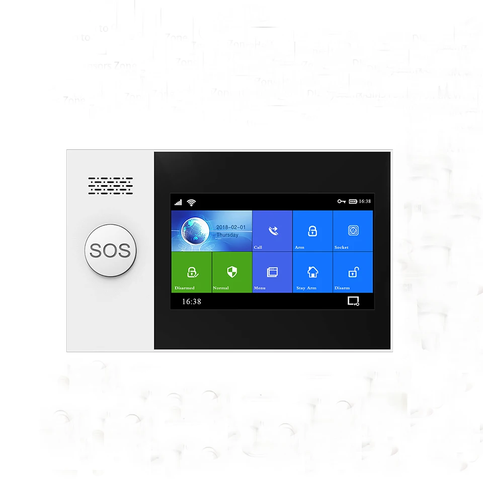 

Daytech TA04 Full Touch Color Screen Wireless WiFi/GSM System with Door Sensor Motion Detector iOS Android Phone Tuya APP