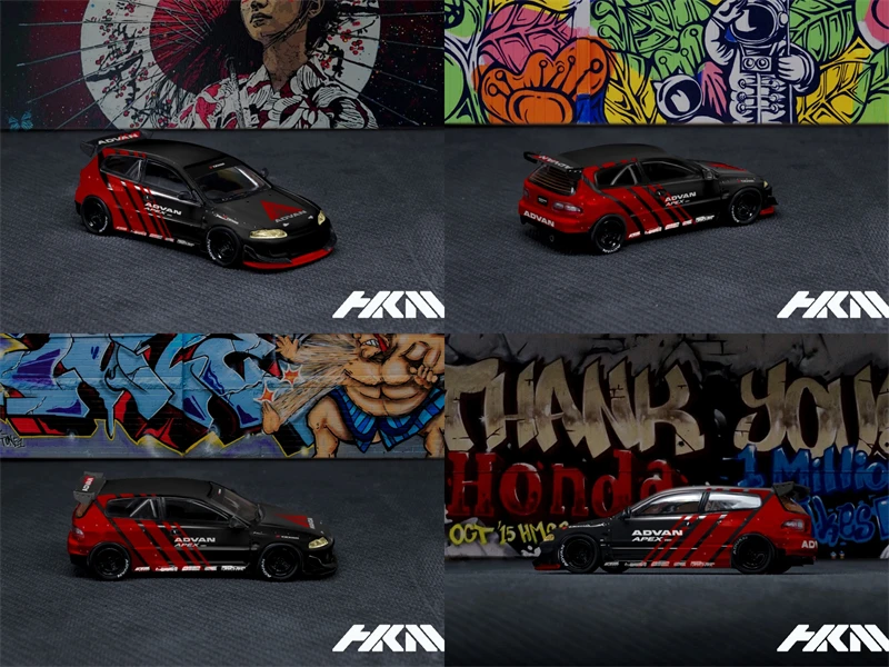 

HKM 1:64 Honda Civic EG6 Pandem Rocket Bunny литая модель автомобиля