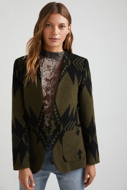 Новый стиль испанского персонализированного модного костюма из ткани с принтом |