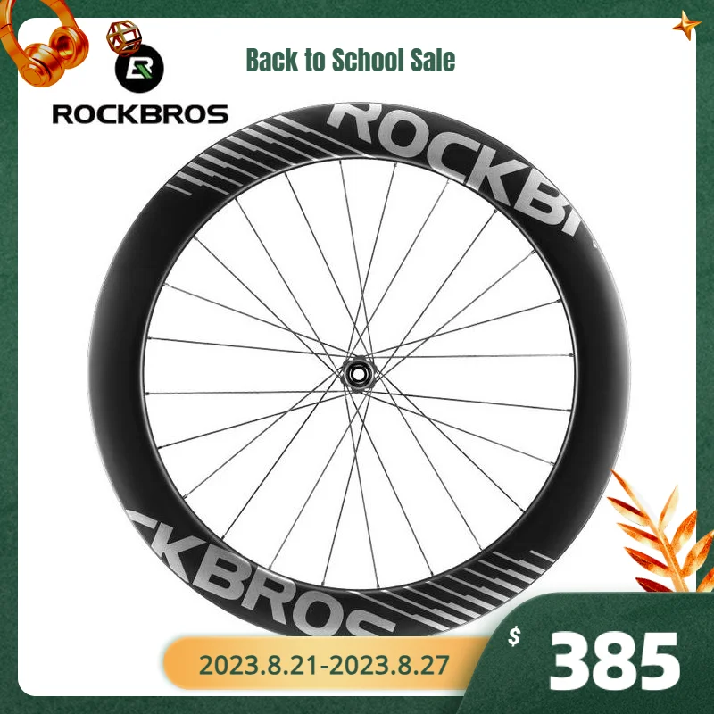 ROCKBROS Carbon Wheels 700c Road Bike Wheelset Tubeless Clin
