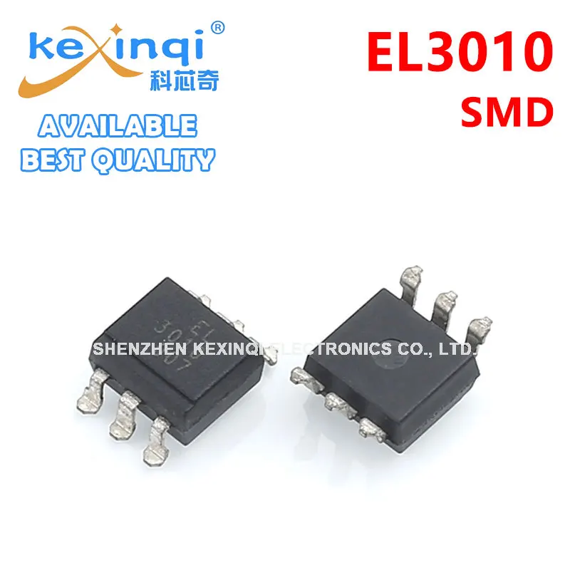 

10pcs EL3010 SMD ELl3010 DIP New SMD SOP6/ DIP6 Three-terminal Bidirectional Thyristor Optocoupler Black