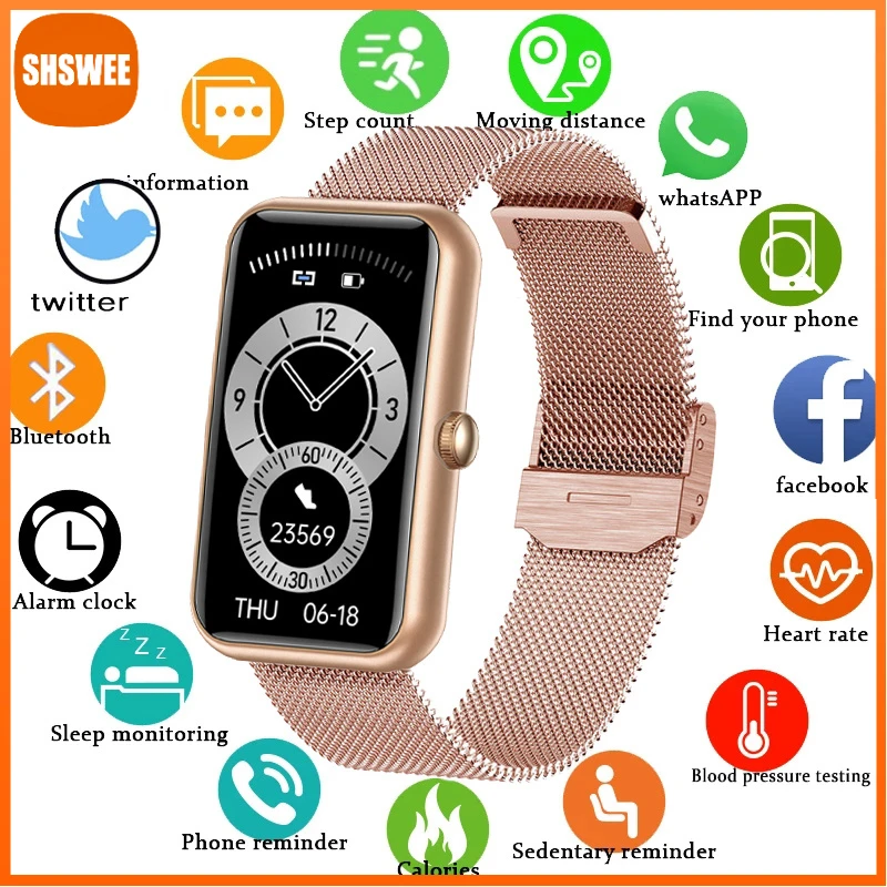 

For Xiaomi Huawei Smart Watch Women Bracelet Sports Passometer Fitness Heart Rate Tracker IP68 Waterproof Ladies Smartwatch Men