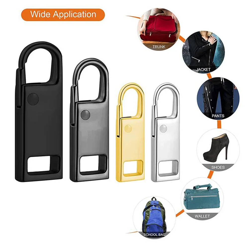 

Zip Puller Slider Metal Buckle Clothing Travel Bag Suitcase Replacement Wear Resistant For Household DIY Sewing Repairing