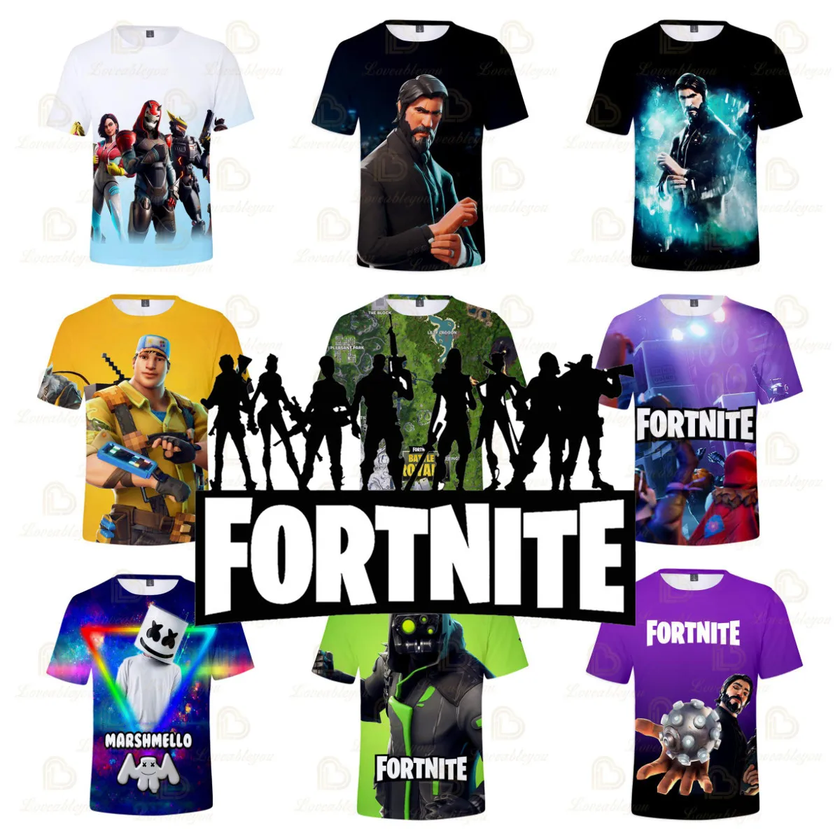 

Fortnite 8 To 19 Years Kids Battle Royale Tshirt Cartoon Tops Teen Clothes Men Women Game Hero 3D Printed T-shirt Boys Girls