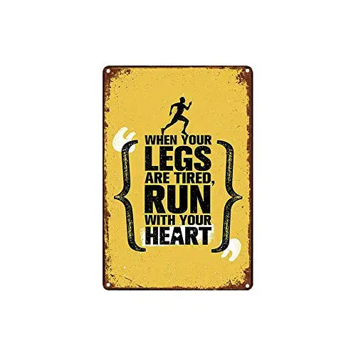 

Running Gym Metal Tin Signs 8x12 Inch Wall Decor Kitchen
