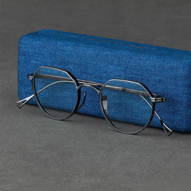 Японские очки ручной работы из чистого титана оправа для мужчин и женщин KMN9916