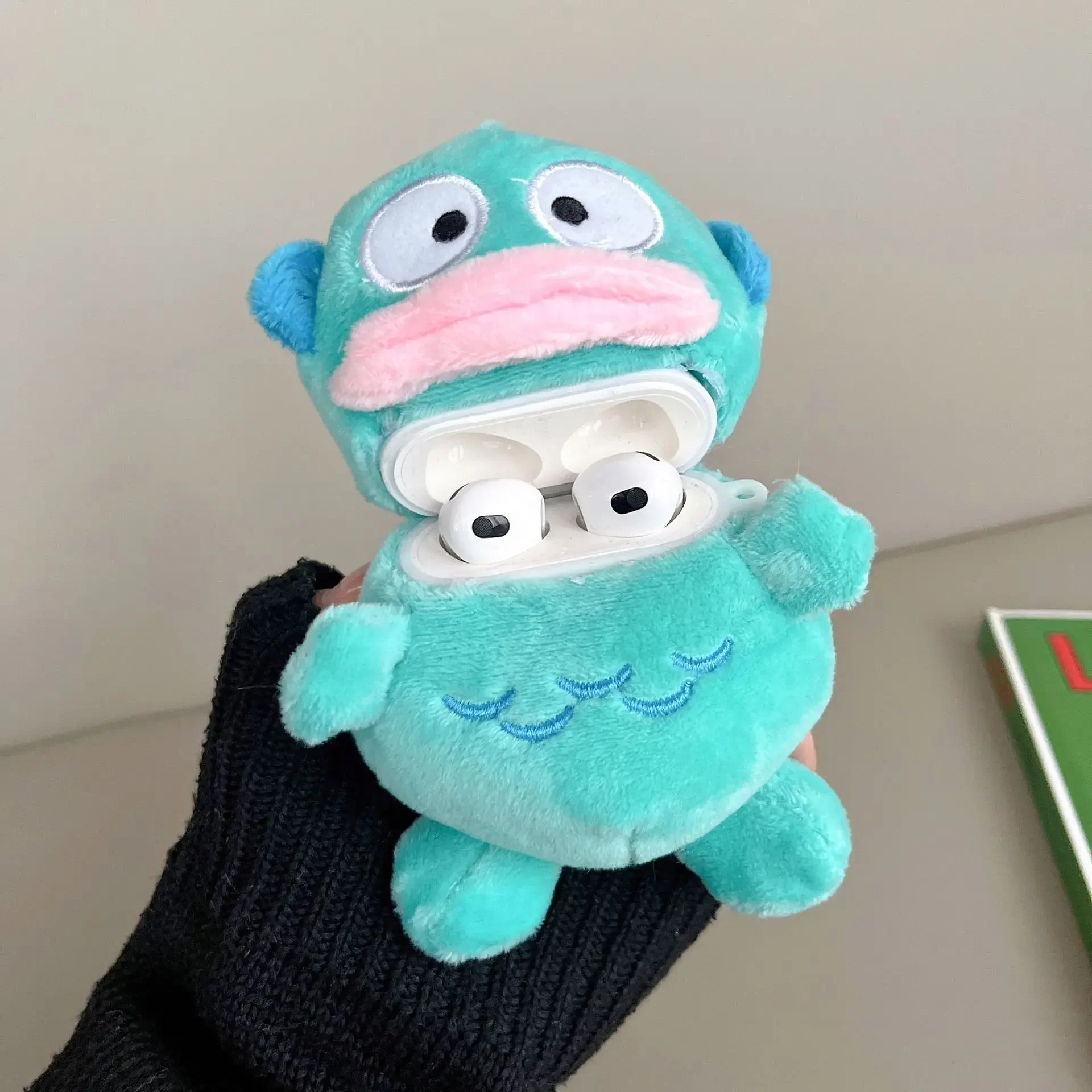 Новинка плюшевая деталь применяется к Apple AirPOds 1/2/Pro защитная Bluetooth-наушники 3