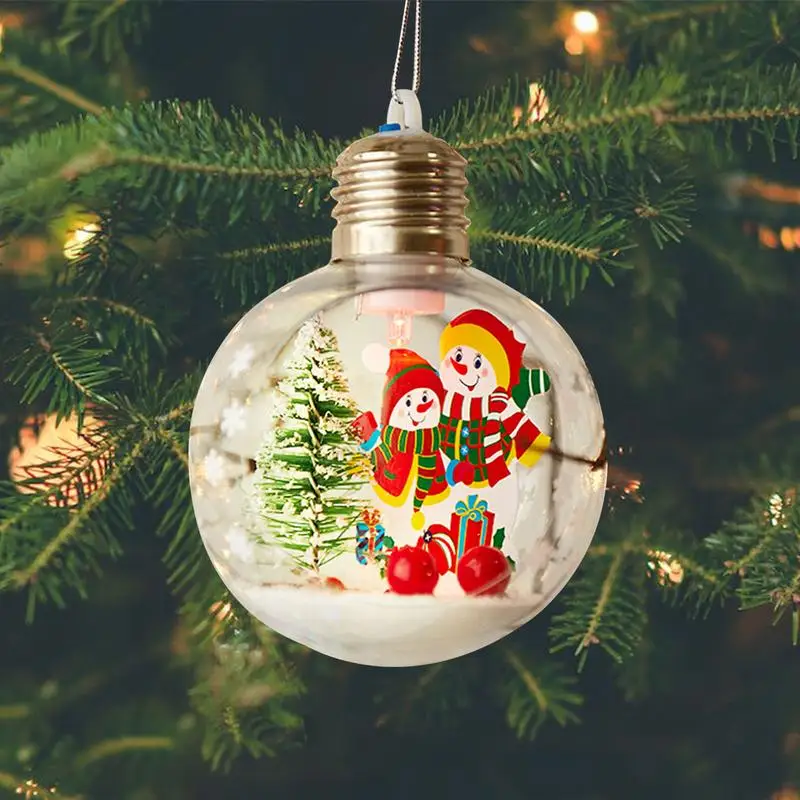 Освещенные елочные шары Освещенный декор рождественских шаров Акриловый