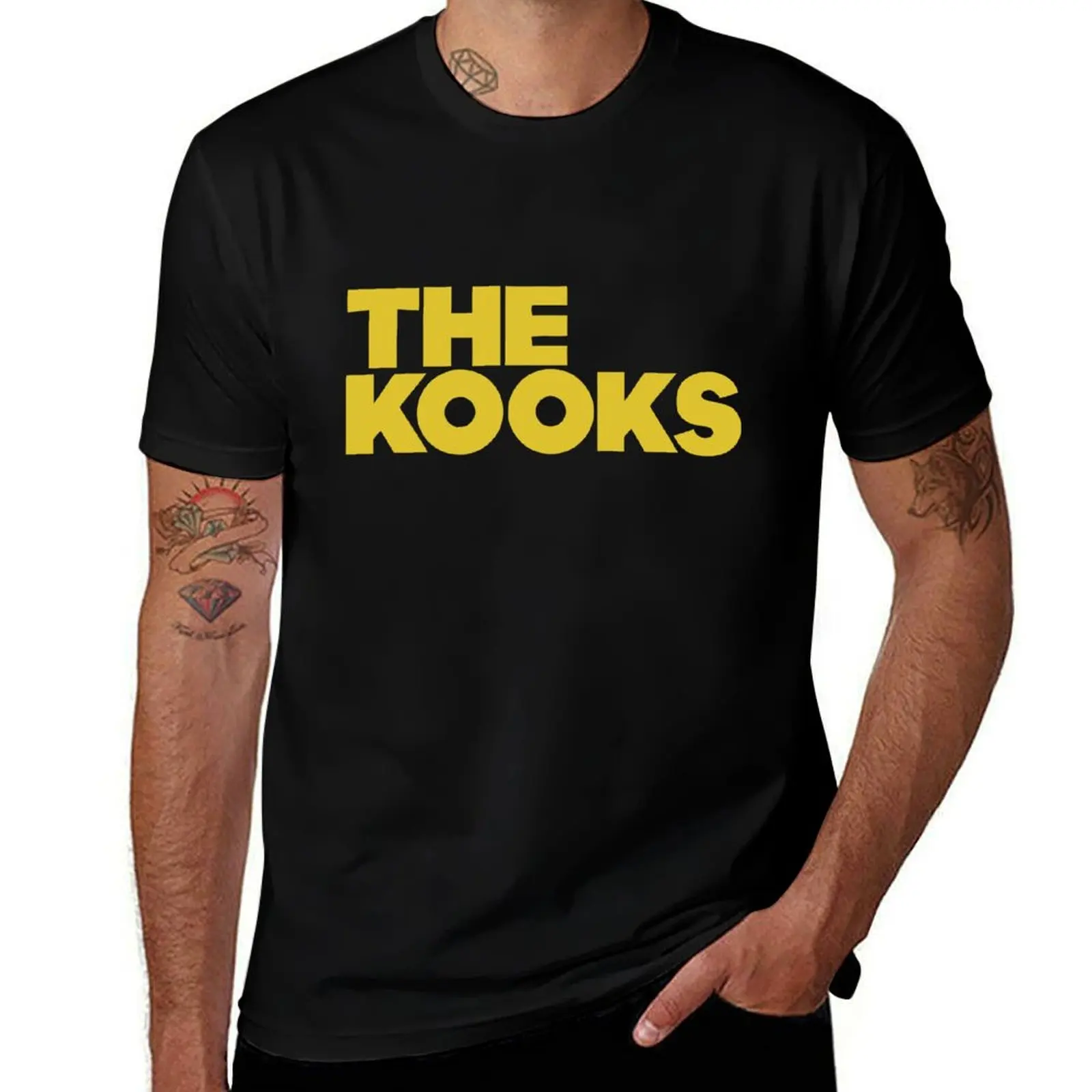 Фото Футболка Kooks Merch The Kooks с синим замком, забавная рубашка, хлопковые футболки, мужская одежда №1