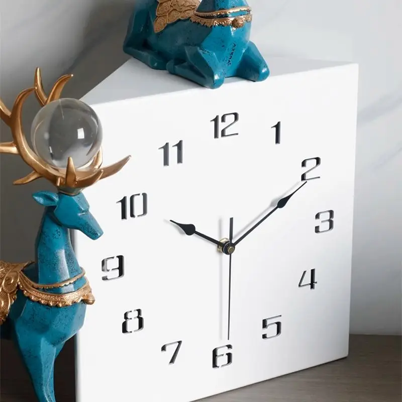 Деревянные цифровые настенные часы Эстетические современные роскошные