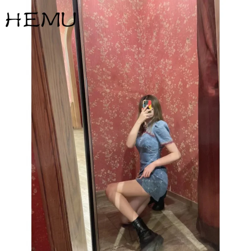 

Уличная юбка hemuжаренного цвета, нежное стильное джинсовое облегающее мини-платье, весна 2021