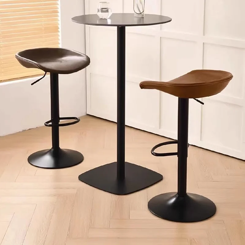 Скандинавская искусственная кожа барный стул ожидание кафе банки домашняя кухня