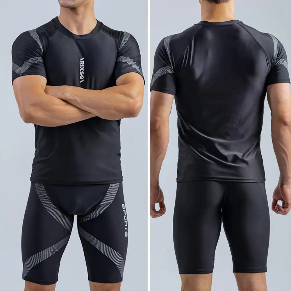 

Модный мужской купальник, Быстросохнущий дышащий мужской купальник со средней посадкой, одежда для бассейна