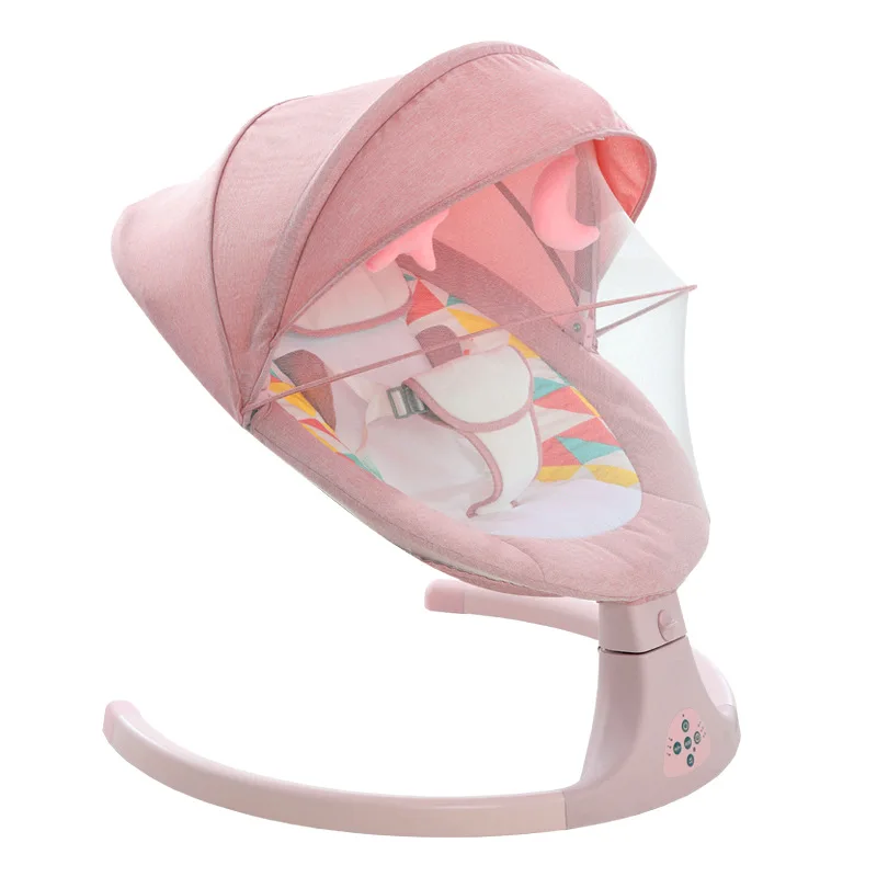 

High Quality Newborn Baby Sleeping Swing Bouncer Rocking Soothing Electric Cradle Bluetooth Rocker Chair With Seat Cushion