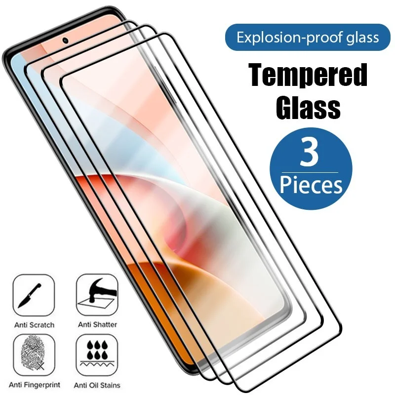 

3PCS Full Cover Protective Glass For Xiaomi Redmi Note 11 10 9 Pro 11S 10S Screen Protector on Redmi Note 10T 9T 9A 9C NFC glass