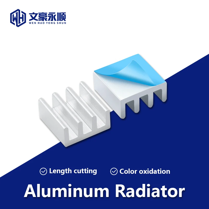 

Aluminum Heatsink 7/11/50/100×11×5mm Radiator Cooling cooler For Electronic Chip IC LED computer With Thermal Conductive Tape