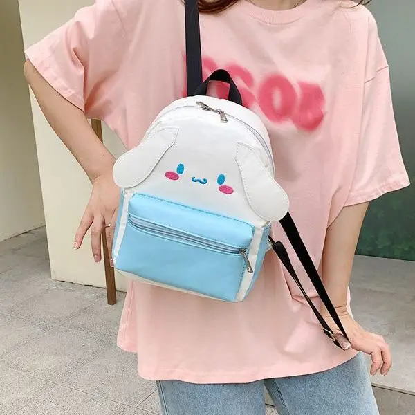 

Двухмерный школьный рюкзак Sanrio Kuromi с изображением мультяшного кота КТ, собаки корицы, Hello Kitty, милый рюкзак, студенческий рюкзак, подарок