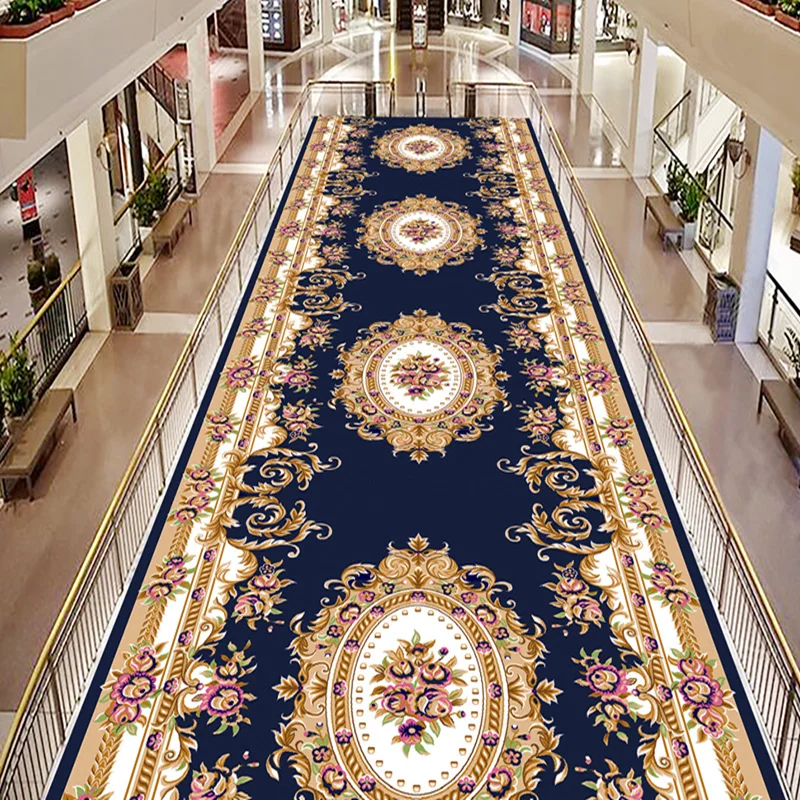 

uropean Corridor Carpet Anti-slip Bottom Carpets Kitchen Bathroom Mat Washable Hotel Decorative Rugs Living Room Bedroom Rug