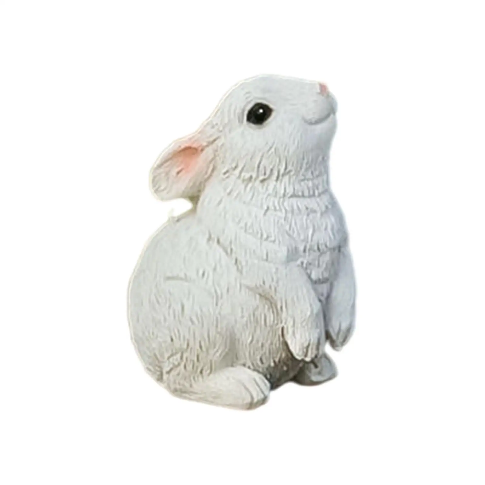 

3x Bunny Figurines Miniature Rabbit Statue for Car Dashboard Office Weddings