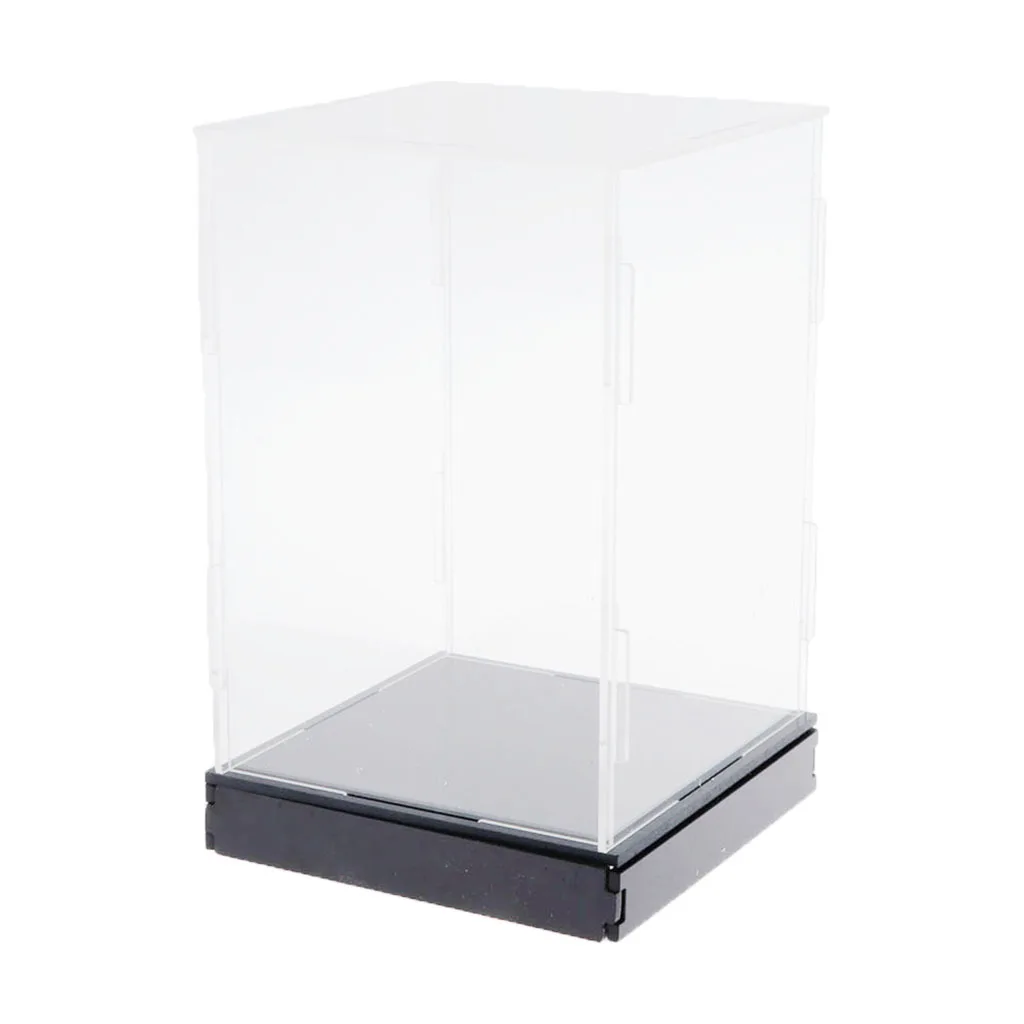 

Clear Acrylic Display Case Assemble Countertop Box Organizer Stand Dustproof Showcase for Action Figures Toys Collectibles