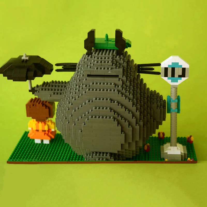 ZMS 3455 аниме Мой сосед Тоторо Кот девочка Зонт животные мини алмазные блоки