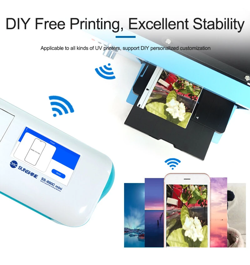 Sunshine UV Printing Blank Film DIY Back Glass Protector for iPhone Samsung Phones Skins Back Sticker for 890C Cutting Machine