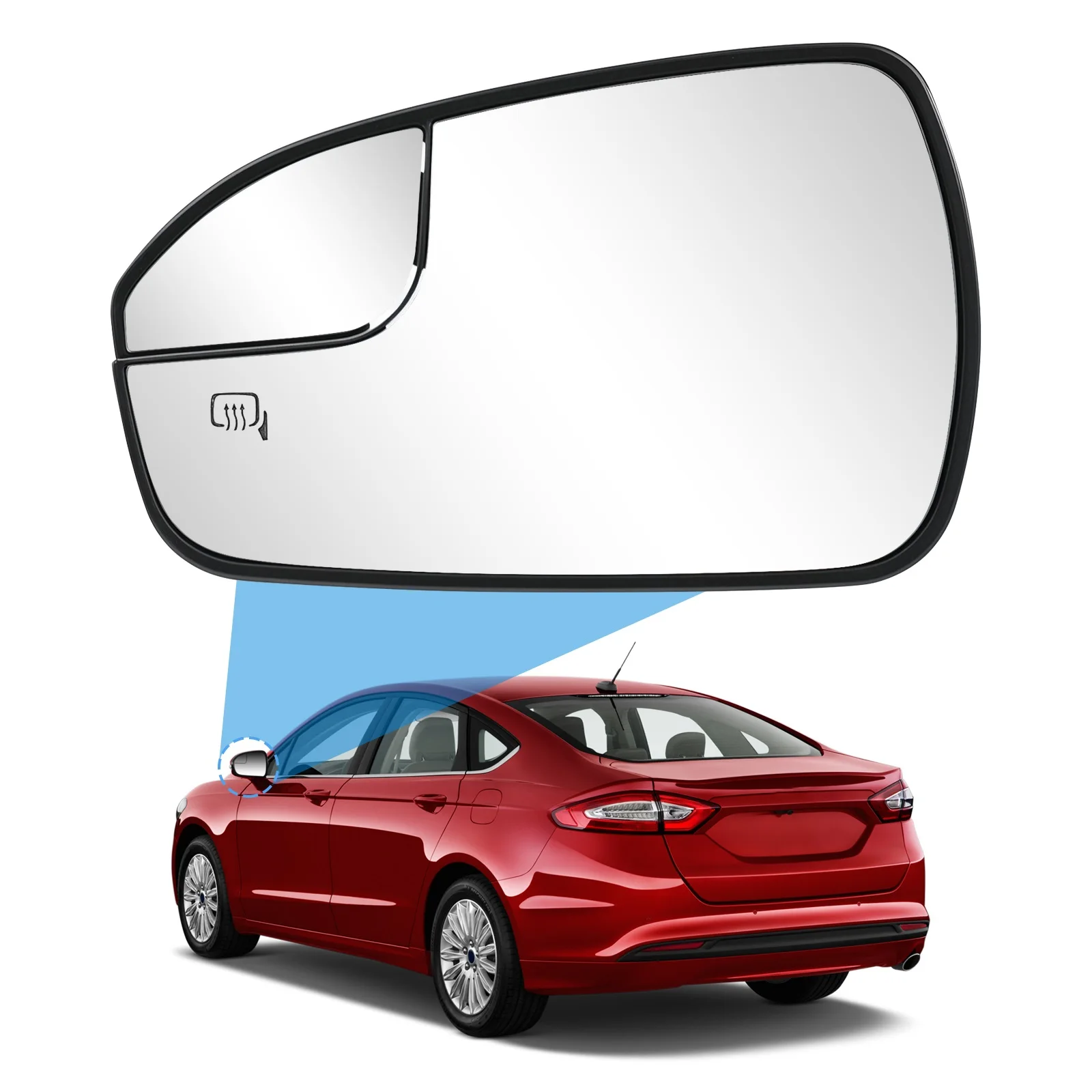 

Автомобильное зеркало заднего вида с подогревом, боковое зеркало, стекло для Ford Fusion 2013, 2014, 2015, 2016, 2017, 2018, 2019, 2020, модель США