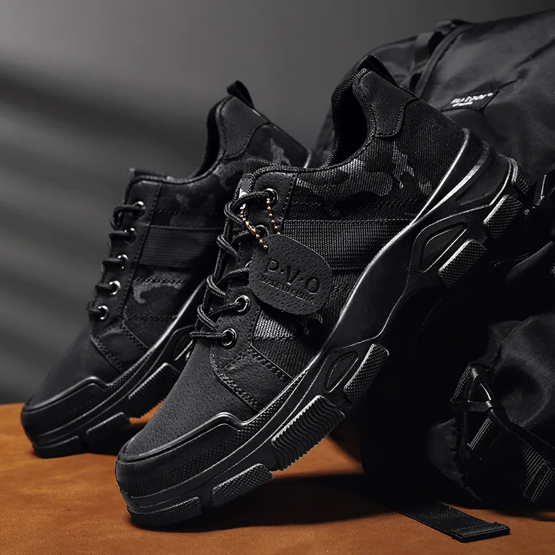 2022 Breathable Lace-up Casual Sneakers Fashion Trendy Camouflage Tooling Men's Shoes Low Top Comfortable Canvas Sports Shoes