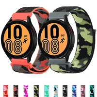 strap for samsung galaxy watch 4classic 44mm40mm 46mm42mm gear s3 2022mm camouflage wrist bracelet active 2 nylon band