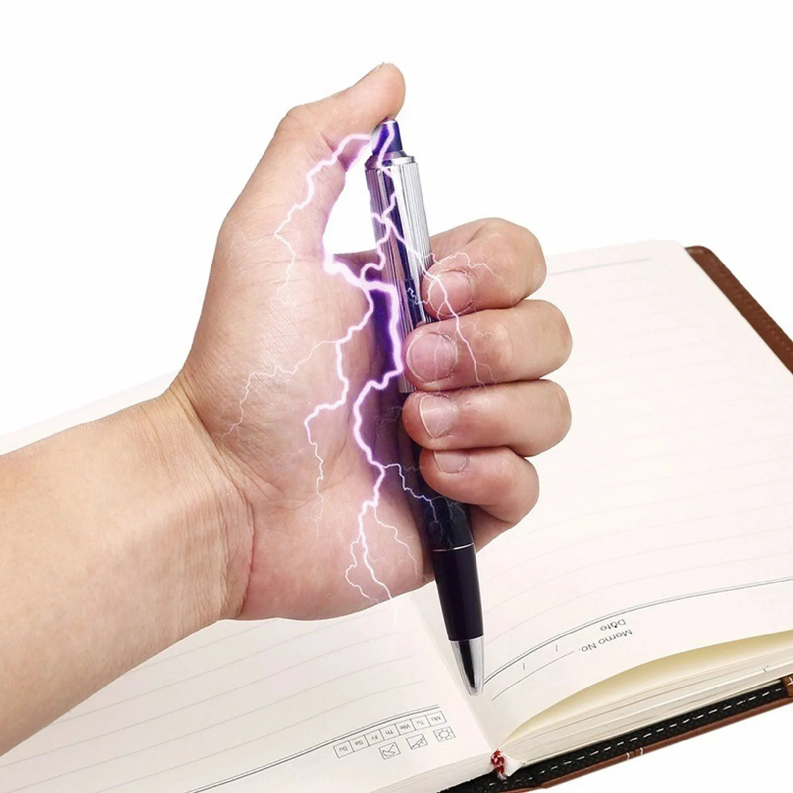 

Novelty Electric Shock Pen Toy Safety Practical Ballpoint Pen Utility Gadget Gag Joke Funny Prank Trick Fun Friend Best Gifts