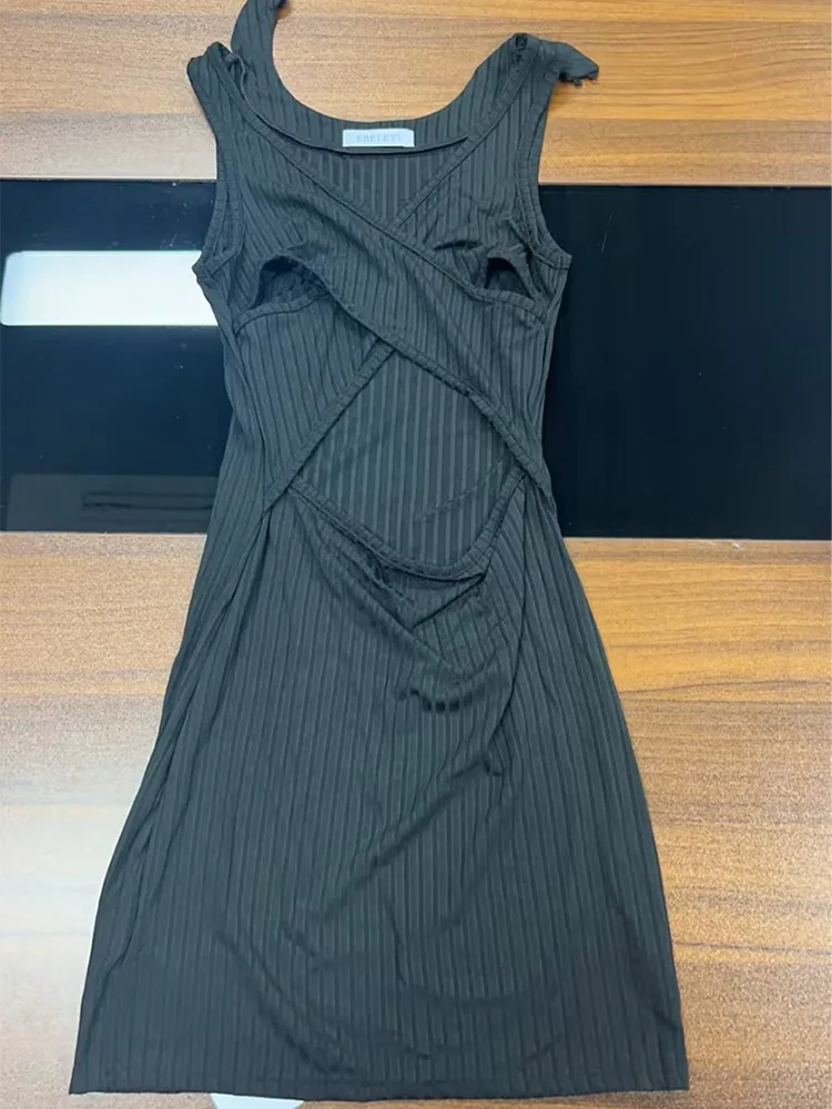 Элегантное Клубное тонкое платье EBELEVI для женщин шелковое мини-платье с лентой