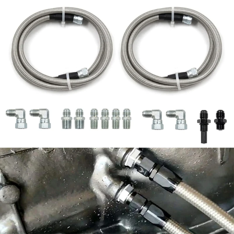 Универсальный автомобильный плетеный шланг охладителя трансмиссионной