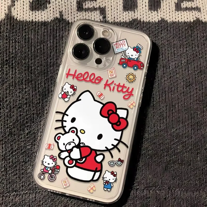 Мягкий чехол Hello Kitty для Samsung M21 M31 M51 S10 S20 S21 30 Ultra A04 A04s A14 A23 A34 A54 M23 M33 M52 M53