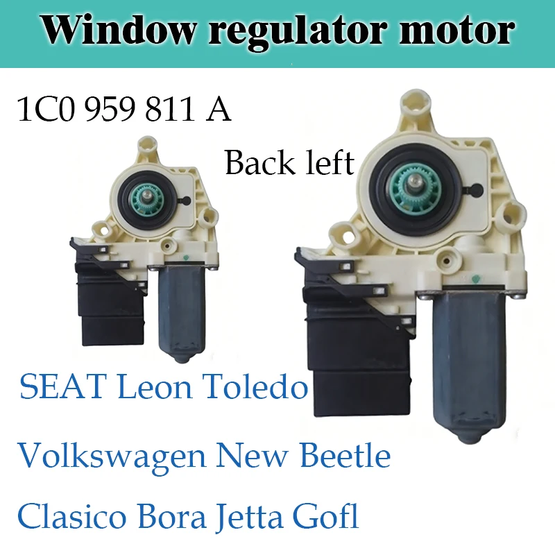 Фото Абсолютно новый мотор стеклоподъемника 1C1959801A 1C1959802A для VW Golf MK4 R32 Jetta Bora Seat Leon 1C0959811A №5