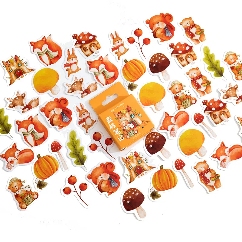 

Decor 46 Pcs Cute Stickers Autumn Scenery Kawaii Label Sticker For Scrapbooking Journal Diary Decoration Diy Retro Stationery