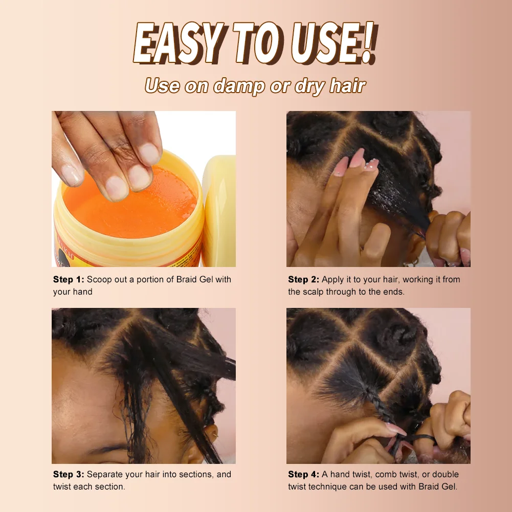 Гель для укладки плетения Воск сильной фиксации Помада Африканские вьющиеся