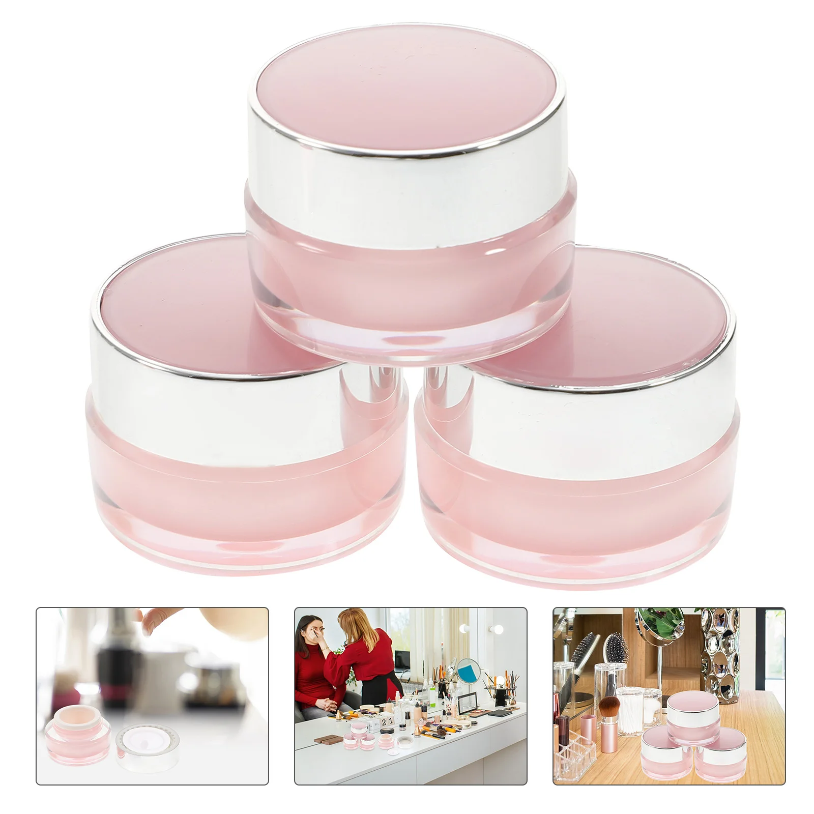 4 Pcs Portable Lotion Bottle Travel Skincare Containers Refillable Cream Bottles Jars Creams Sub Vacuum Stand Lotions