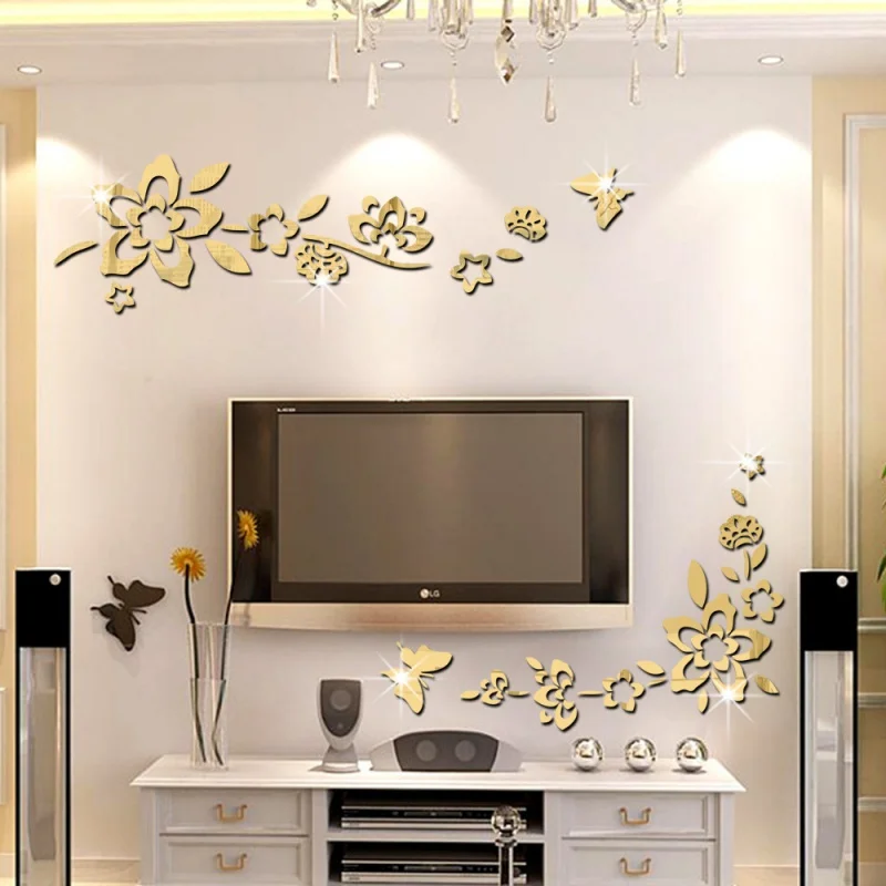 

Jm182 Decoration Corner Sticker Glass Mirror Door and Window Decorative Sticker Mirror Wall Sticker Decoration Pair Trim Removab