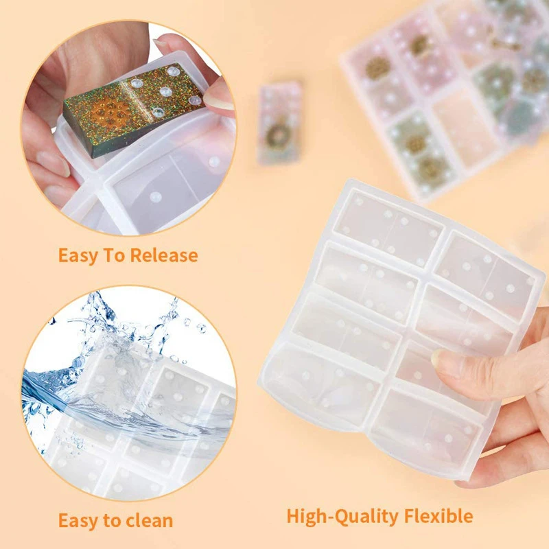 DIY кристаллическая клейкая форма домино Pai Gow бытовая творческая личность