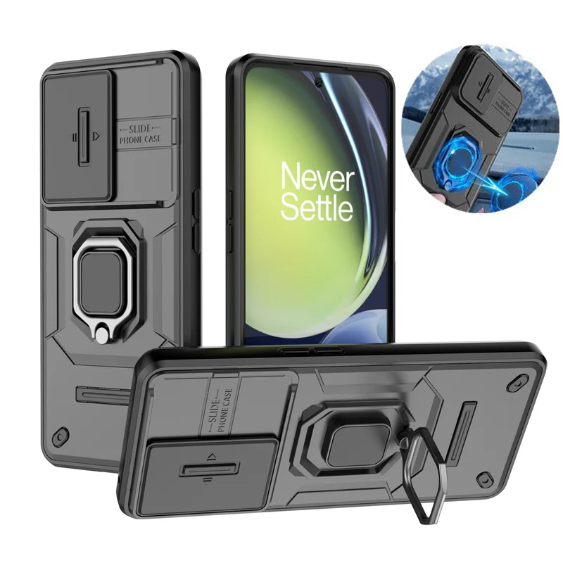 Для Oneplus Nord CE 3 Lite чехол противоударный бронированный бампер металлическое кольцо