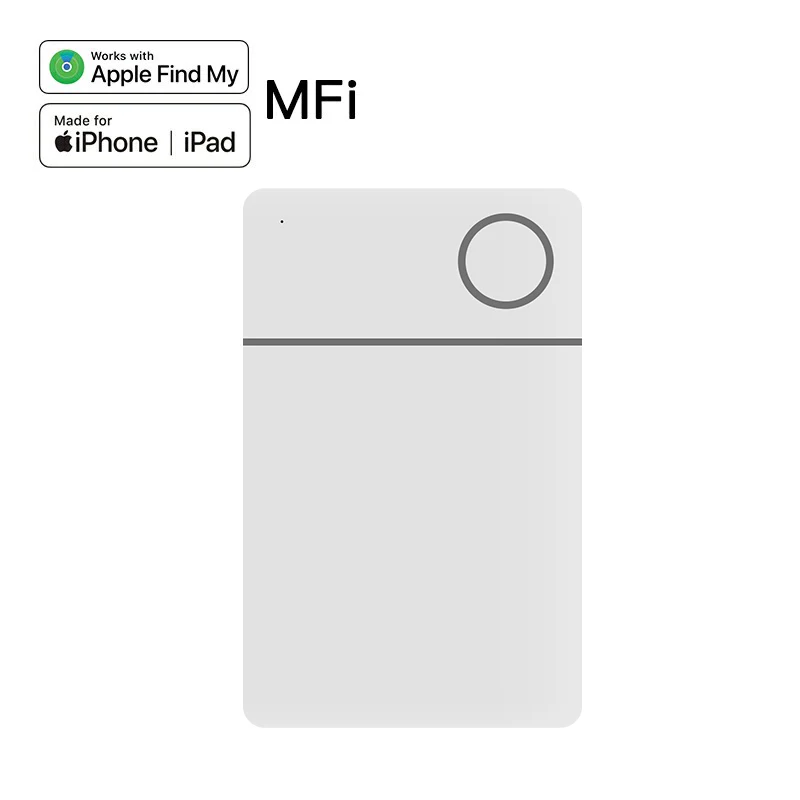 

Беспроводной заряжаемый Глобальный трекер положения iCard на основе Apple Find My Smart Card, поиск кошелька, этикетки, MFi сертифицирован