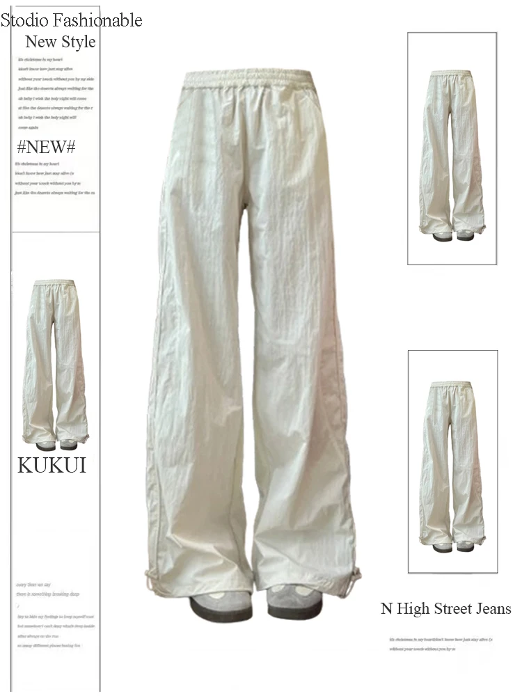 Летние женские Простые Модные парашютные брюки в стиле Харадзюку винтажная