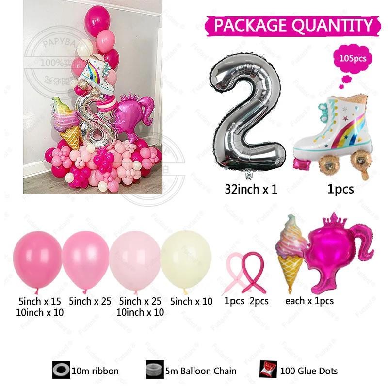 105 шт. детский воздушный шар из алюминиевой фольги для куклы Барби