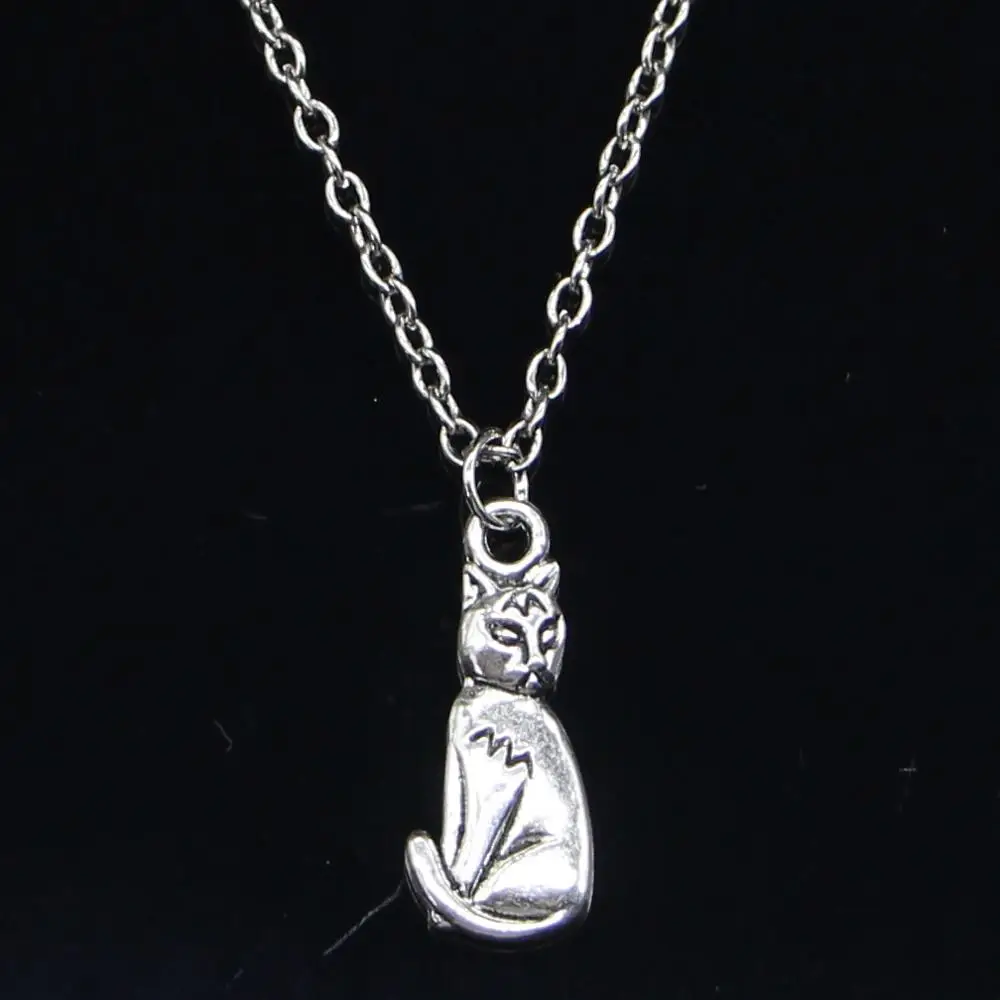 20 шт. Новое модное ожерелье 22x9 мм подвеска в виде кошки короткое длинное для