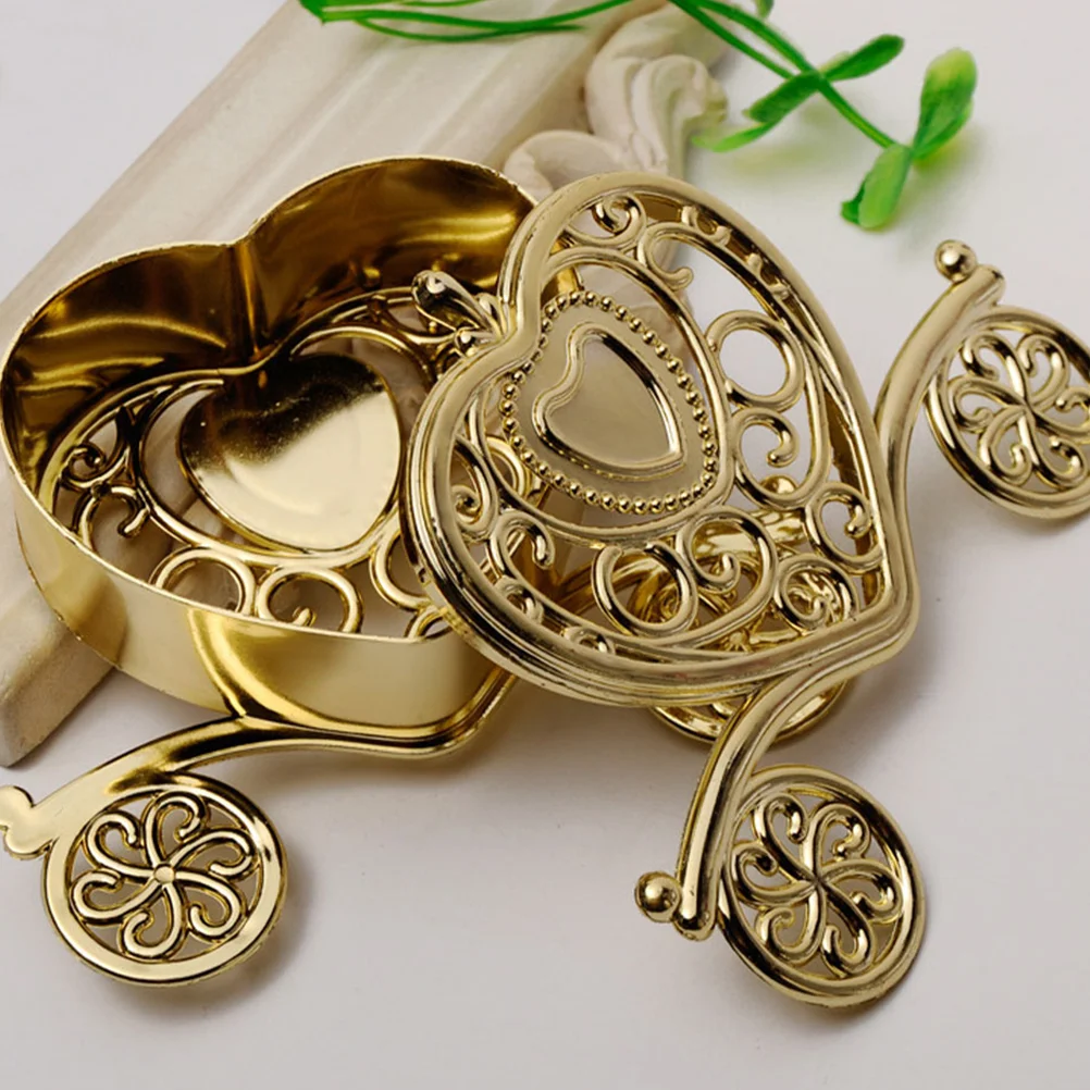 

6 Pcs Heart Shaped Candy Box Gift Party Favor Containers Wedding Decorations European Style Small Plastic Bridesmaid